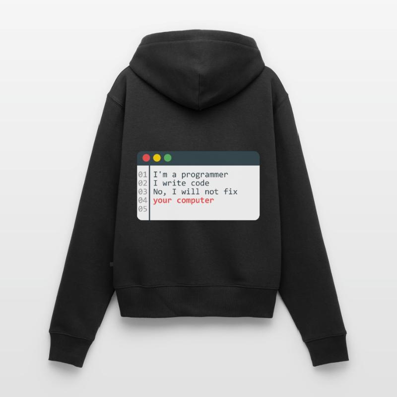 Programmierer HTML Computer Coder Codierung Programmierung Frauen Premium Bio Zip Hoodie