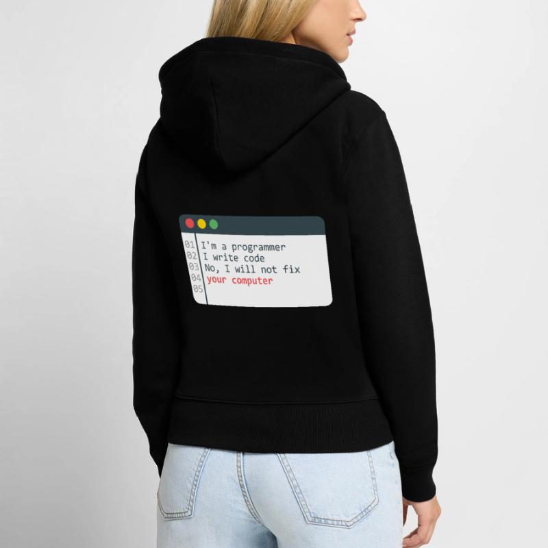 Programmierer HTML Computer Coder Codierung Programmierung Frauen Premium Bio Zip Hoodie