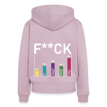 Statistik ficken - Frauen Premium Bio Zip Hoodie - Altrosa - Hinten - Julia (174cm)