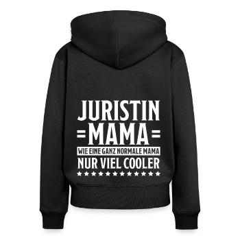 Juristin Beruf Lustige Spruch Jurist Jura Geschenk - Frauen Premium Bio Zip Hoodie - Schwarz - Hinten - Julia (174cm)