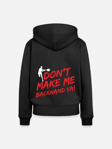 Tennisplatz Spruch Für Tennis - Frauen Premium Bio Zip Hoodie - Schwarz