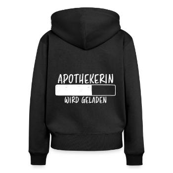 Apothekerin Spruch Apotheke Apothekerin Geschenk - Frauen Premium Bio Zip Hoodie - Schwarz - Hinten - Julia (174cm)