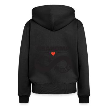 Grand-mère Toujours Sur Jamais Off Granny Love Chemise - Sweat à capuche zippé Premium bio Femme - noir - Dos - Julia (174cm)