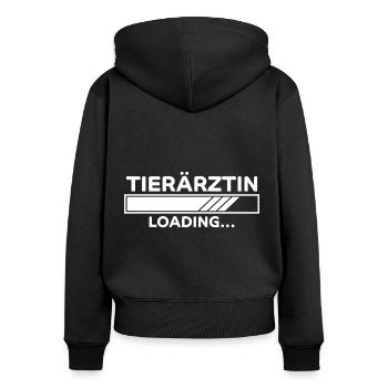 Tierärztin Spruch Job Lustiges Tierärztin Geschenk - Frauen Premium Bio Zip Hoodie - Schwarz - Hinten - Julia (174cm)