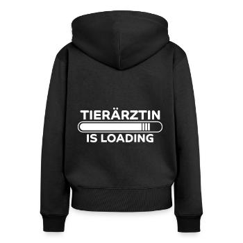 Tierärztin Spruch Job Lustiges Tierärztin Geschenk - Frauen Premium Bio Zip Hoodie - Schwarz - Hinten - Julia (174cm)