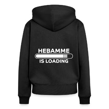 Hebamme Spruch Beruf Lustiges Hebammen Geschenk - Frauen Premium Bio Zip Hoodie - Schwarz - Hinten - Julia (174cm)