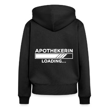 Apothekerin Spruch Apotheke Apothekerin Geschenk - Frauen Premium Bio Zip Hoodie - Schwarz - Hinten - Julia (174cm)