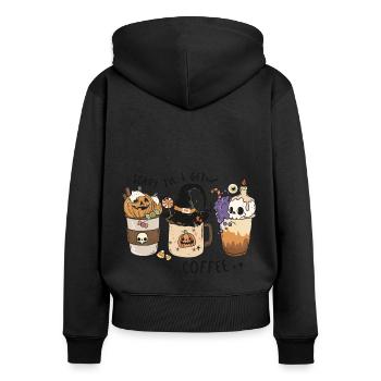 Horror Zauberei Magie Halloween T-Shirt Geschenk - Frauen Premium Bio Zip Hoodie - Schwarz - Hinten - Julia (174cm)