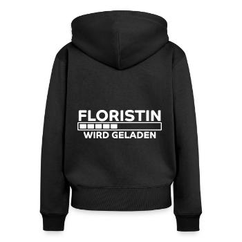 Floristin Spruch Floristik Witz Floristin Geschenk - Frauen Premium Bio Zip Hoodie - Schwarz - Hinten - Julia (174cm)