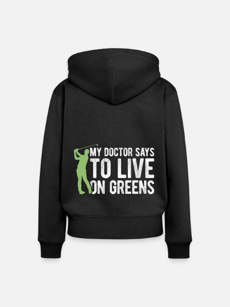 Golfplatz zum Golfen Golf - Frauen Premium Bio Zip Hoodie - Schwarz