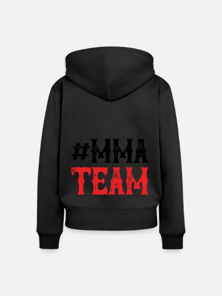 Mma Team - Frauen Premium Bio Zip Hoodie - Schwarz