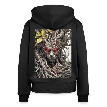 Spooky Plants 1.4 - Women's Premium Organic Zip Hoodie - black - Back - Julia (174cm)