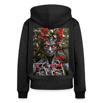 Spooky Plants 1.19 - Women's Premium Organic Zip Hoodie - black - Back - Julia (174cm)