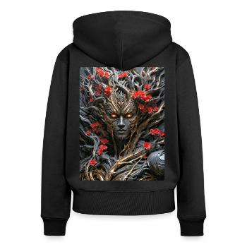 Spooky Plants 1.18 - Women's Premium Organic Zip Hoodie - black - Back - Julia (174cm)