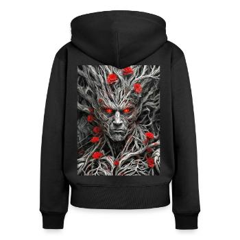 Spooky Plants 1.12 - Women's Premium Organic Zip Hoodie - black - Back - Julia (174cm)