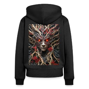 Spooky Plants 1.16 - Women's Premium Organic Zip Hoodie - black - Back - Julia (174cm)