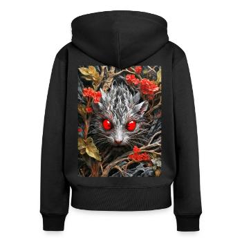 Spooky Plants Mouse 1.1 - Women's Premium Organic Zip Hoodie - black - Back - Julia (174cm)
