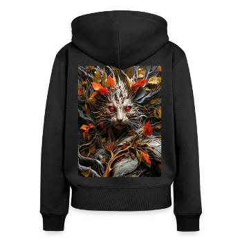 Creepy Plants Mouse 1.4 - Women's Premium Organic Zip Hoodie - black - Back - Julia (174cm)