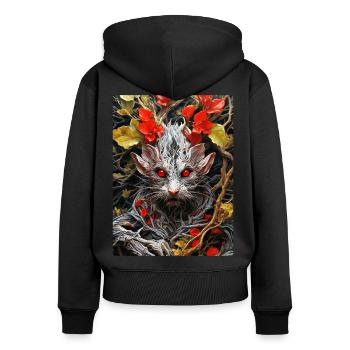 Spooky Plants Mouse 1.6 - Women's Premium Organic Zip Hoodie - black - Back - Julia (174cm)