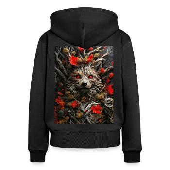 Spooky Plants Dog 1.5 - Women's Premium Organic Zip Hoodie - black - Back - Julia (174cm)