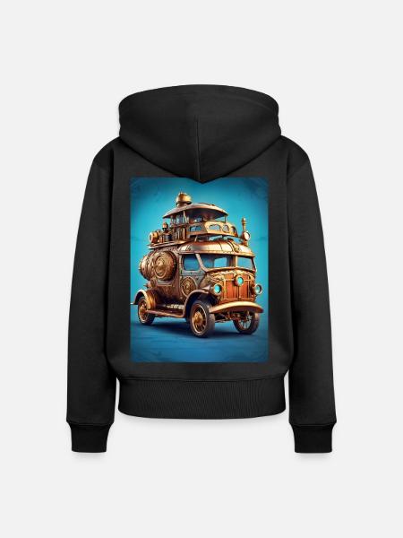 Steampunk Automobile 1.13 - Frauen Premium Bio Zip Hoodie - Schwarz