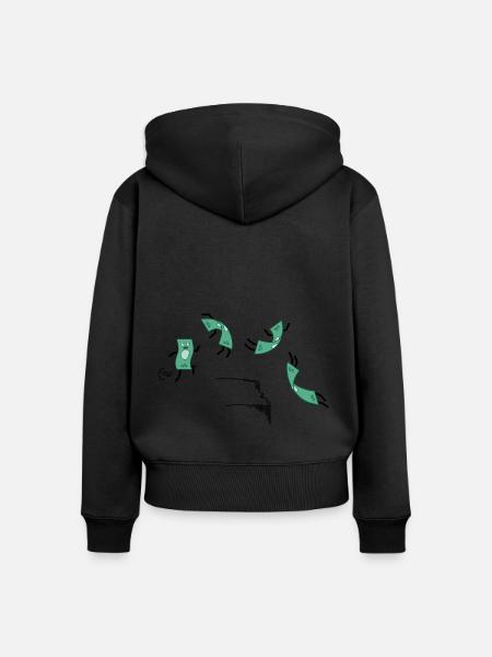 Comic Inflation - Frauen Premium Bio Zip Hoodie - Schwarz