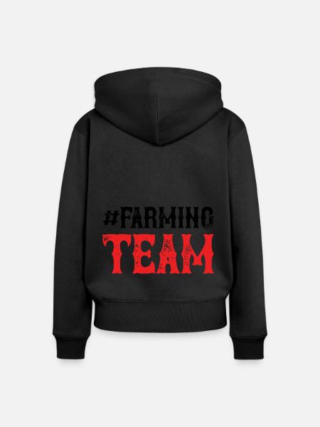 Farming Team - Frauen Premium Bio Zip Hoodie - Schwarz