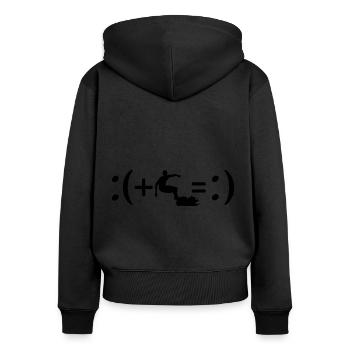 Surfing Makes Me Happy, Happiness Formula - Women's Premium Organic Zip Hoodie - black - Back - Julia (174cm)