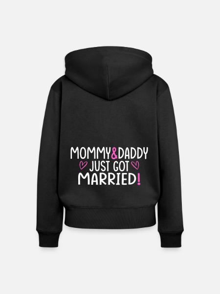 Just Got Married - Frauen Premium Bio Zip Hoodie - Schwarz