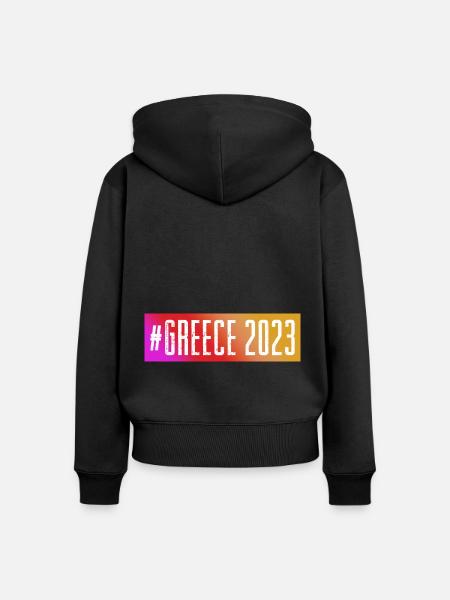 Greece 2023 - Frauen Premium Bio Zip Hoodie - Schwarz