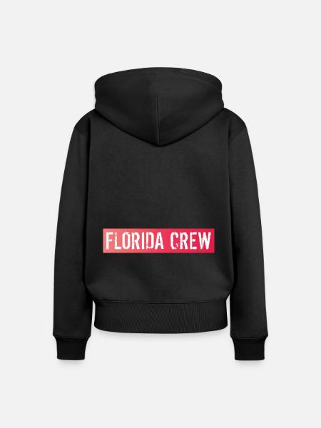Florida Crew - Frauen Premium Bio Zip Hoodie - Schwarz
