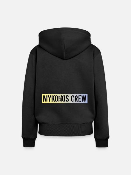 Mykonos Crew - Frauen Premium Bio Zip Hoodie - Schwarz