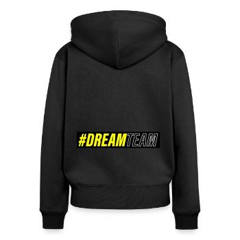 Dream Team - Women's Premium Organic Zip Hoodie - black - Back - Julia (174cm)