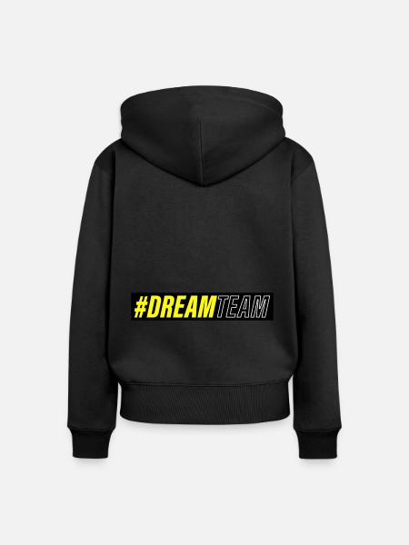 Dream Team - Frauen Premium Bio Zip Hoodie - Schwarz