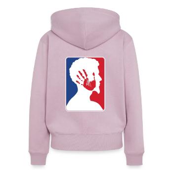 Ohrfeigen Slap Off Contest russischen Sport - Frauen Premium Bio Zip Hoodie - Altrosa - Hinten - Julia (174cm)