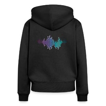 Sound Wave Technician Technische Aufnahme Musik - Frauen Premium Bio Zip Hoodie - Schwarz - Hinten - Julia (174cm)