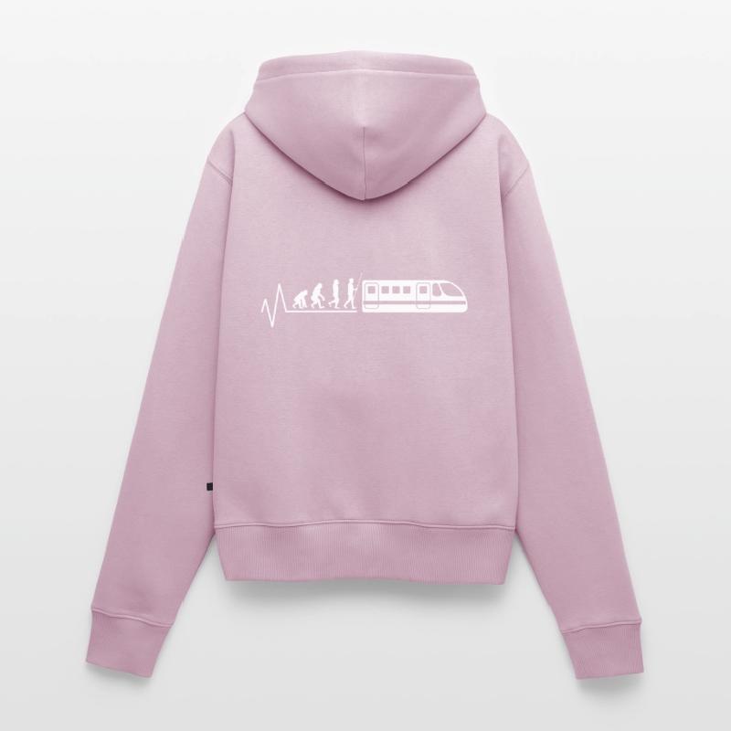 Train Evolution Train Driver Gift Women's Premium Organic Zip Hoodie