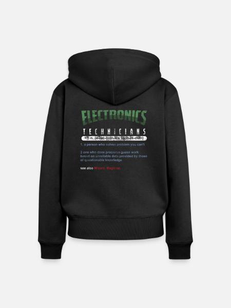 Technisches Geschenk für Elektroniker - Frauen Premium Bio Zip Hoodie - Schwarz
