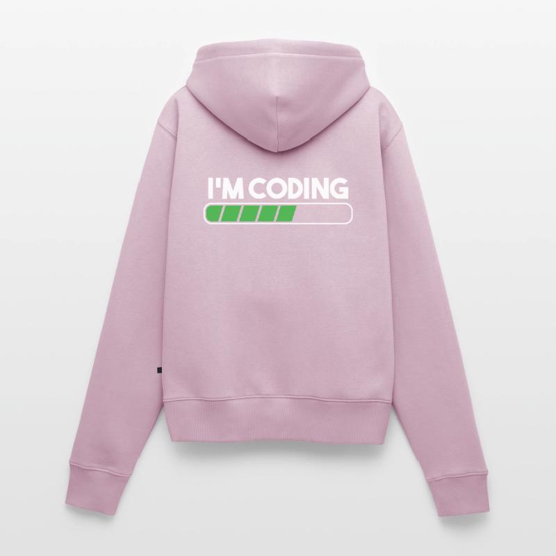 Coding Coder Programming Programmer Entwickler Geschenk Frauen Premium Bio Zip Hoodie