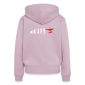 Hang Gliding Evolution Hang Glider Extreme Sports - Women's Premium Organic Zip Hoodie - dusky pink - Back - Julia (174cm)