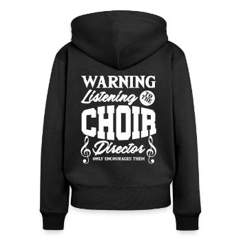 Chorleiter Chor chor Musik Sänger Geschenk - Frauen Premium Bio Zip Hoodie - Schwarz - Hinten - Julia (174cm)