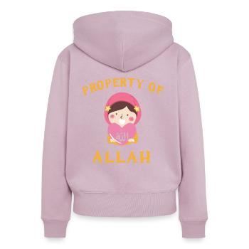 Eigentum Allah Moschee Muslimischer Islam Religion - Frauen Premium Bio Zip Hoodie - Altrosa - Hinten - Julia (174cm)
