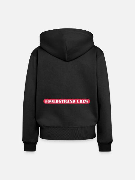 Goldstrand Crew - Frauen Premium Bio Zip Hoodie - Schwarz