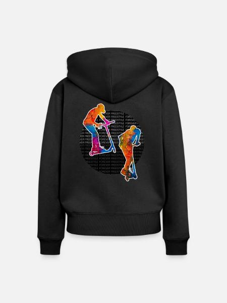 Freestyle-Roller - Frauen Premium Bio Zip Hoodie - Schwarz