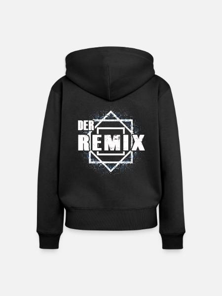 Der Remix Partnermotiv - Frauen Premium Bio Zip Hoodie - Schwarz