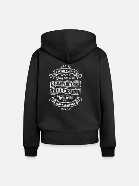 Sternzeichen Jungfrau - Frauen Premium Bio Zip Hoodie - Schwarz