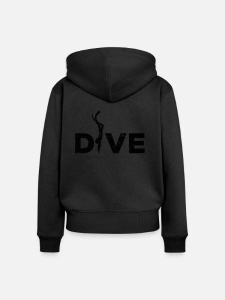 Tauchen Diving Silhouette - Ekologisk premiumluvjacka dam - svart