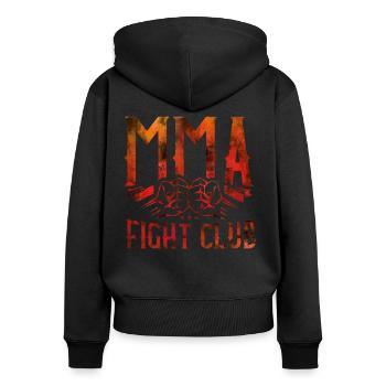 Fight Club Mma - Sweat à capuche zippé Premium bio Femme - noir - Dos - Julia (174cm)