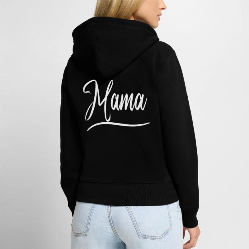 Mama Motiv | Muttertags- oder Geburtstagsgeschenk Frauen Premium Bio Zip Hoodie