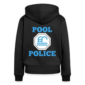 Bademeister Rettungsschwimmer - Frauen Premium Bio Zip Hoodie - Schwarz - Hinten - Julia (174cm)